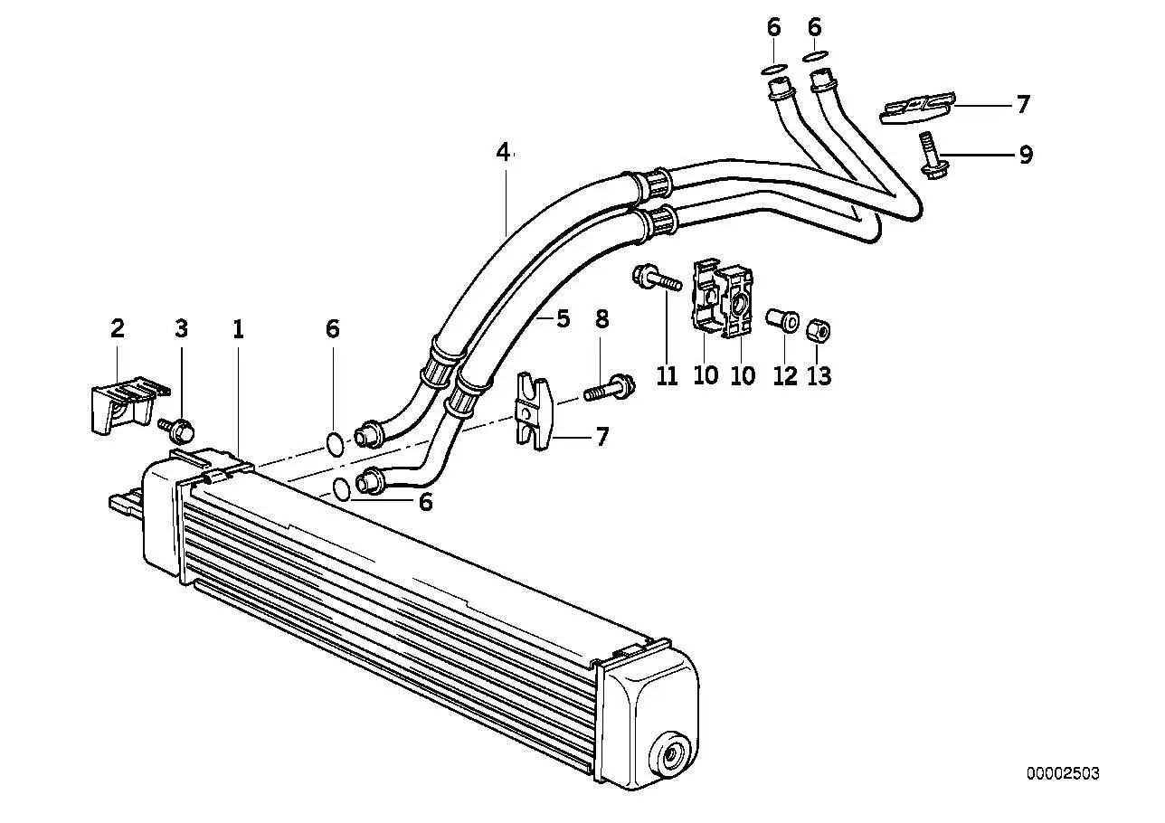 BMW Halter Ölleitung E32 E34 E36 E38 E39 17212243052