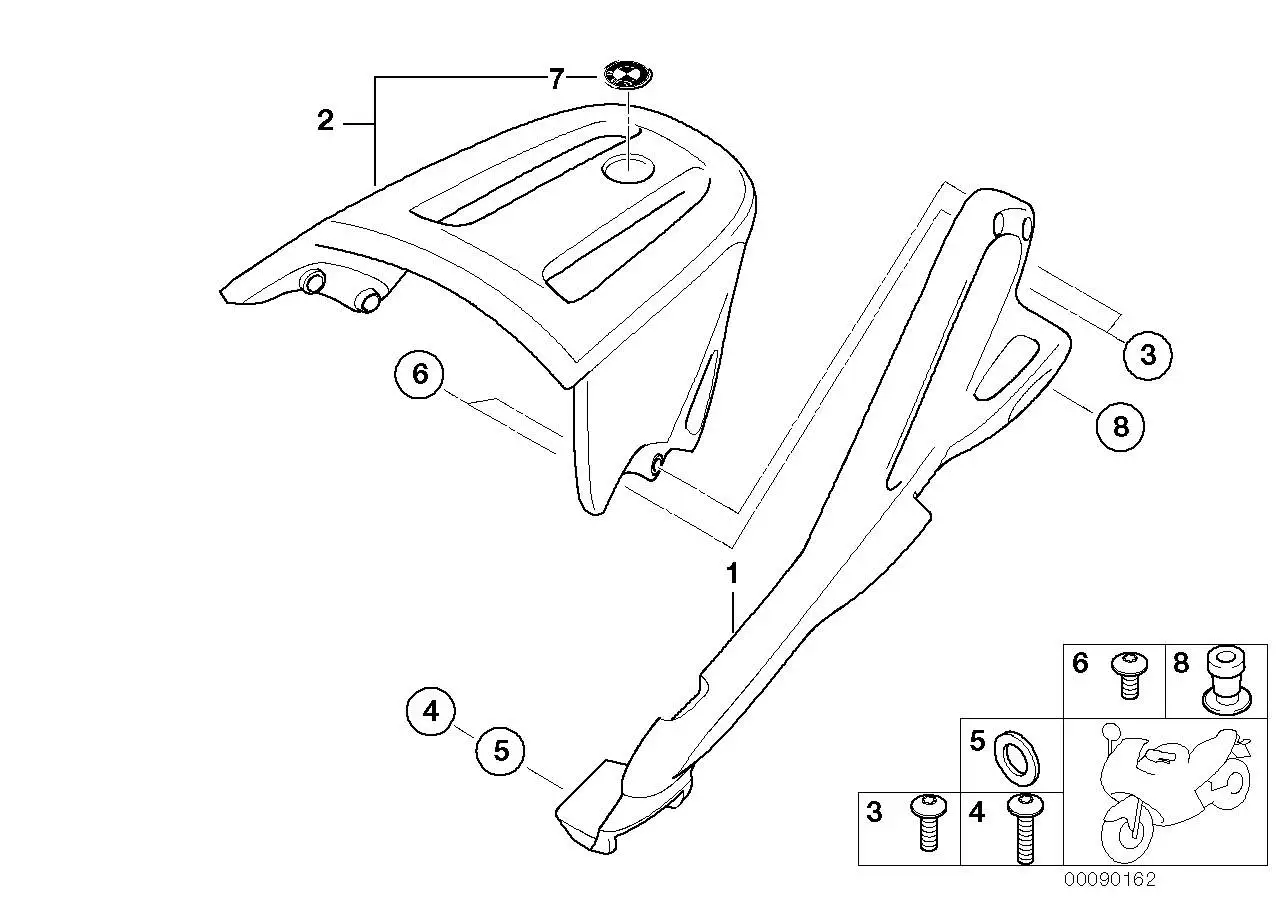 BMW Kofferhalter links R28 46632329649