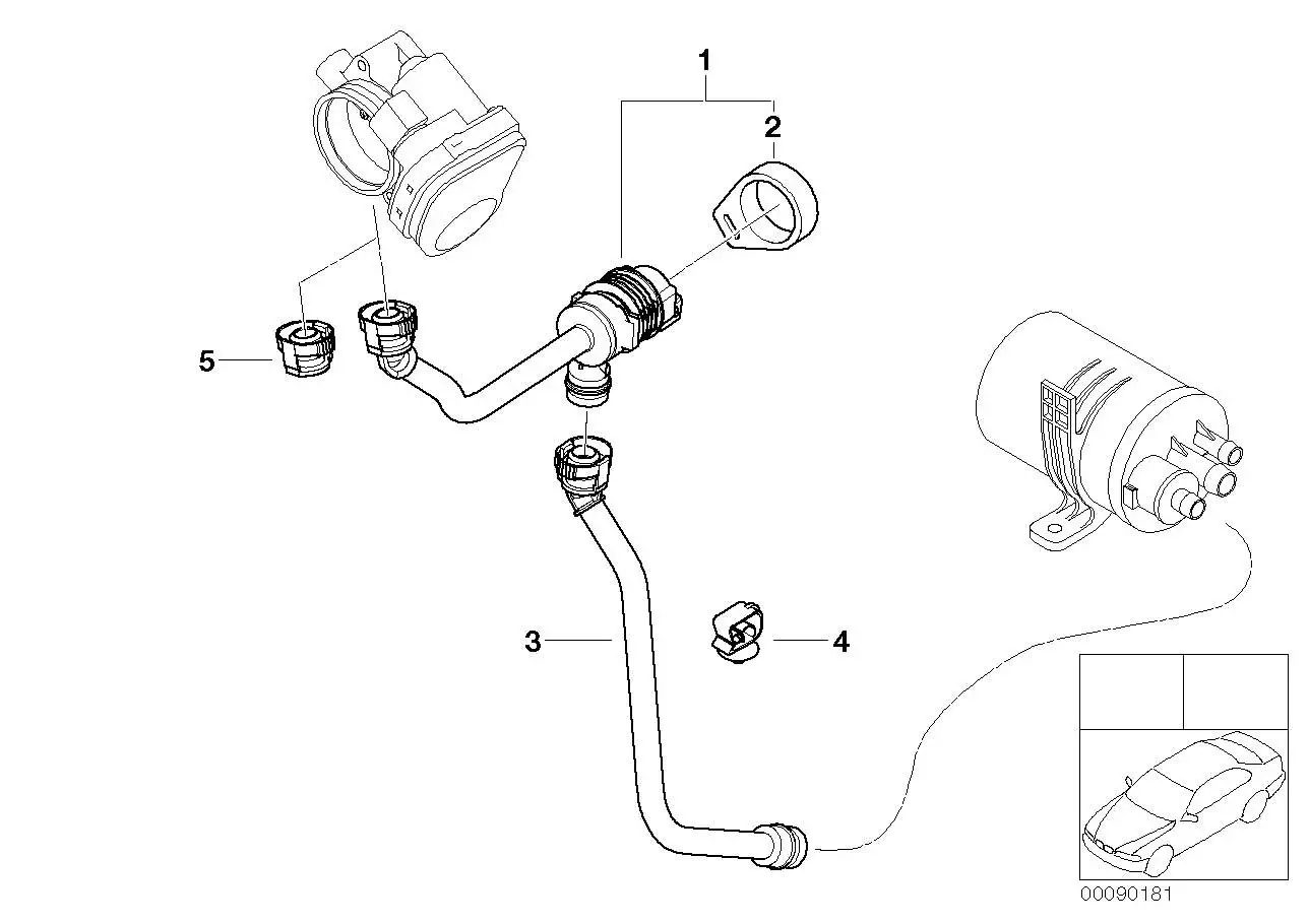 BMW Tankentlüftungsventil E46 E60 E81 E82 E83 E84 E85 E87 E88 E90
