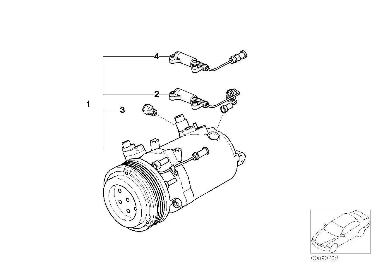 BMW Klimakompressor E46 E83 E85 64509182795 - 3er E46, X3 E83, Z4