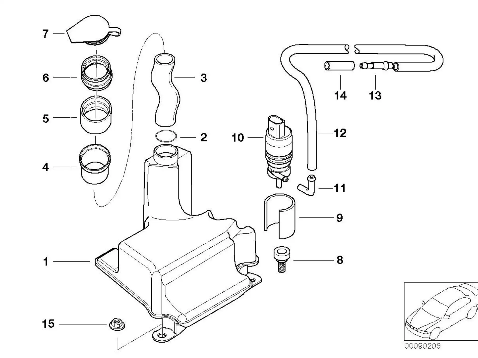 BMW Winkel E30 E36 E46 E53 E63 E64 E65 E66 E81 E82 E83 E85 E86 E87 E88 E91 61668374371