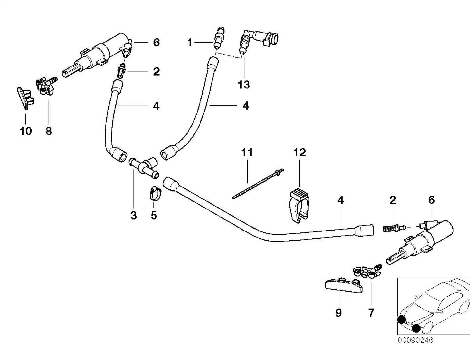 BMW Teleskopdüse E46 61678362823