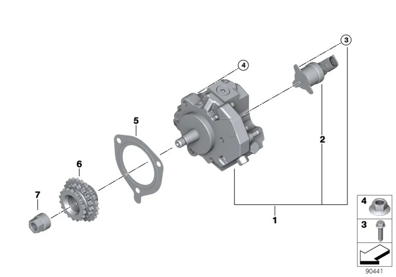 BMW Dichtung Metall Hochdruckpumpe 1er 3er 5er X3 X5 N47 M47 M57 13512247847