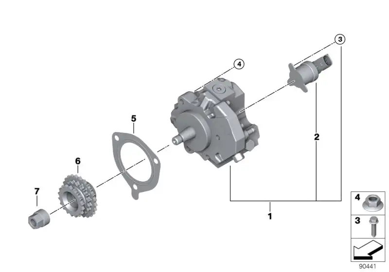 BMW Mengenregelventil E46 E53 E60 E61 E63 E64 E65 E66 E70 E71 E83