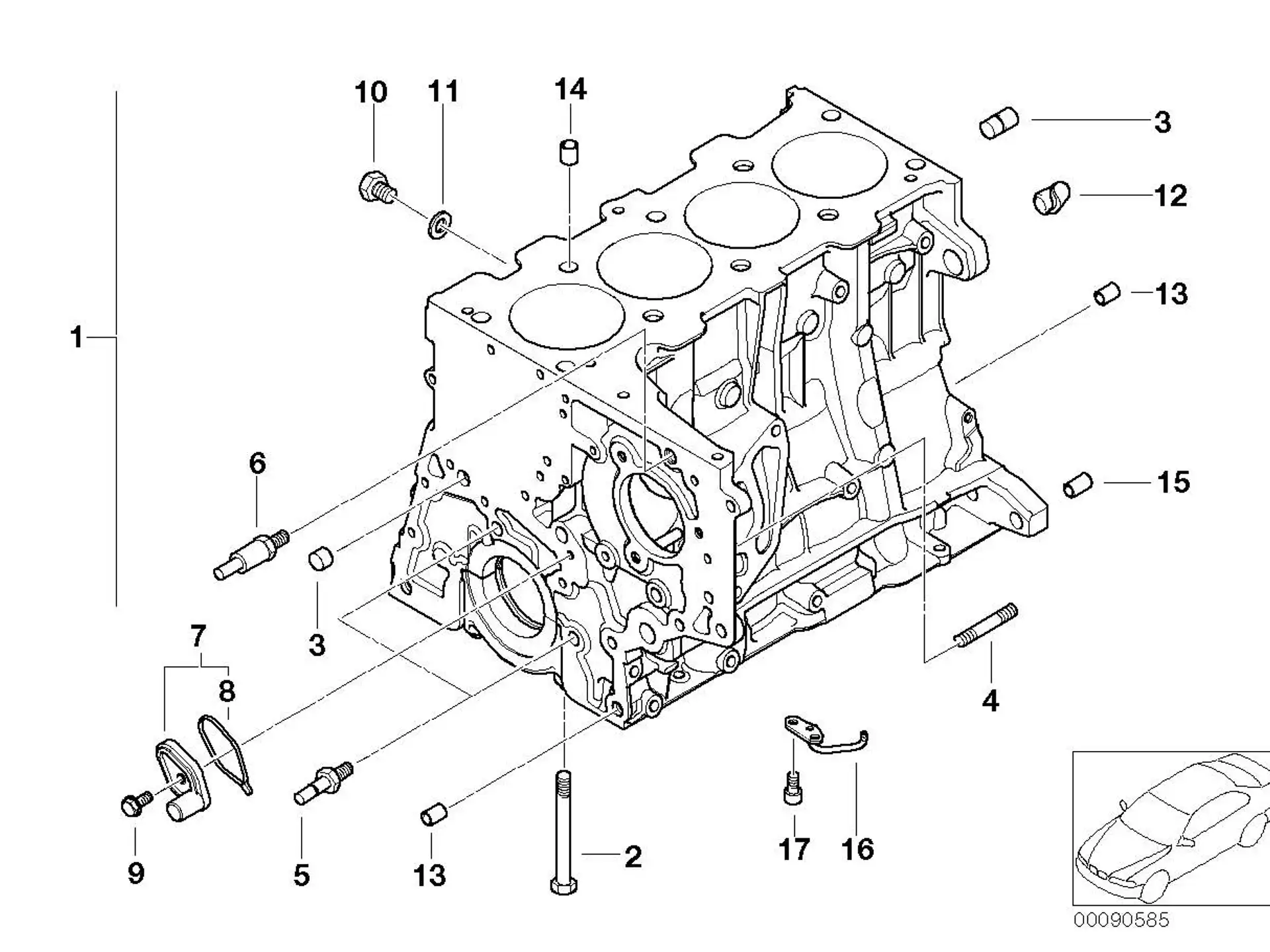 BMW Ölspritzdüse E38 E39 E46 E53 E60 E61 E63 E64 E65 E66 E70 E71 E83 E87 E90 E91 E92 E93 11117787860
