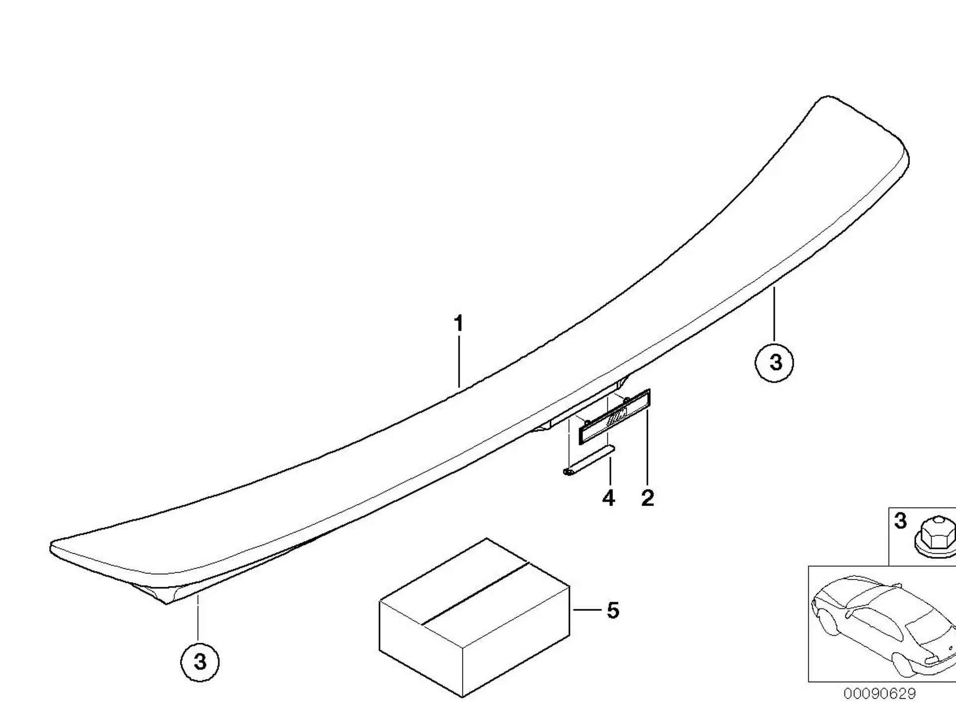 BMW Heckspoiler grundiert E36 51712490023