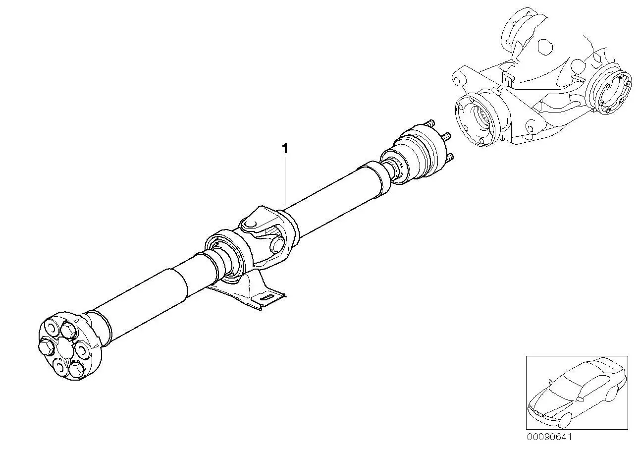 BMW Gelenkwelle Schaltgetriebe E60 E61 26107573587 - Bildposition