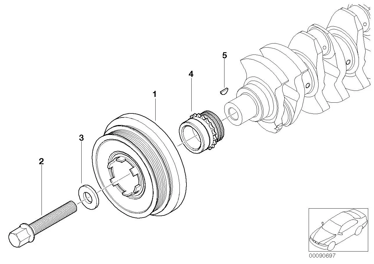 BMW Schwingungsdämpfer E46 E60 E61 E83 E87 E90 E91 11237805696 -