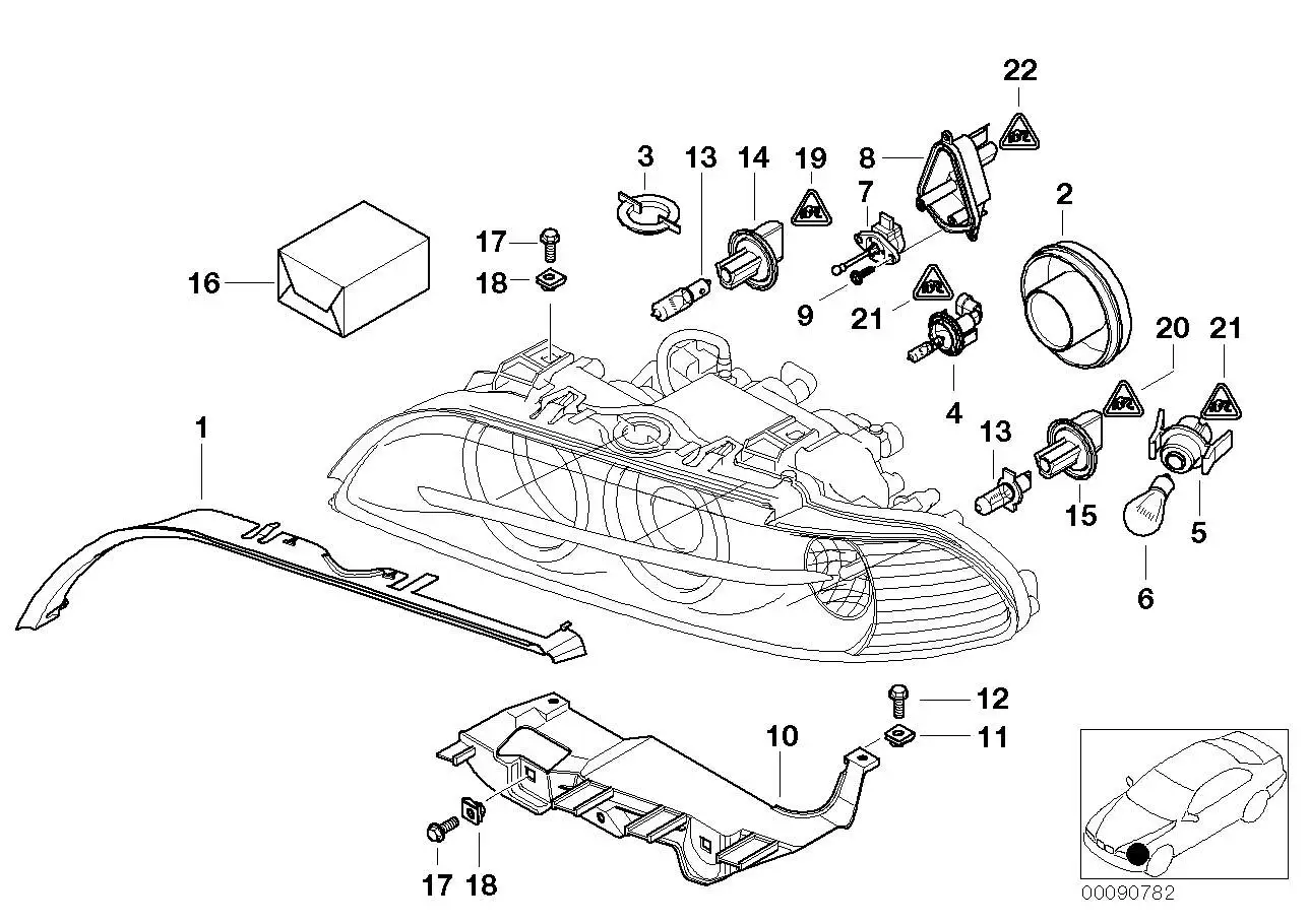 BMW Adapter Abblendlicht E39 63126904050