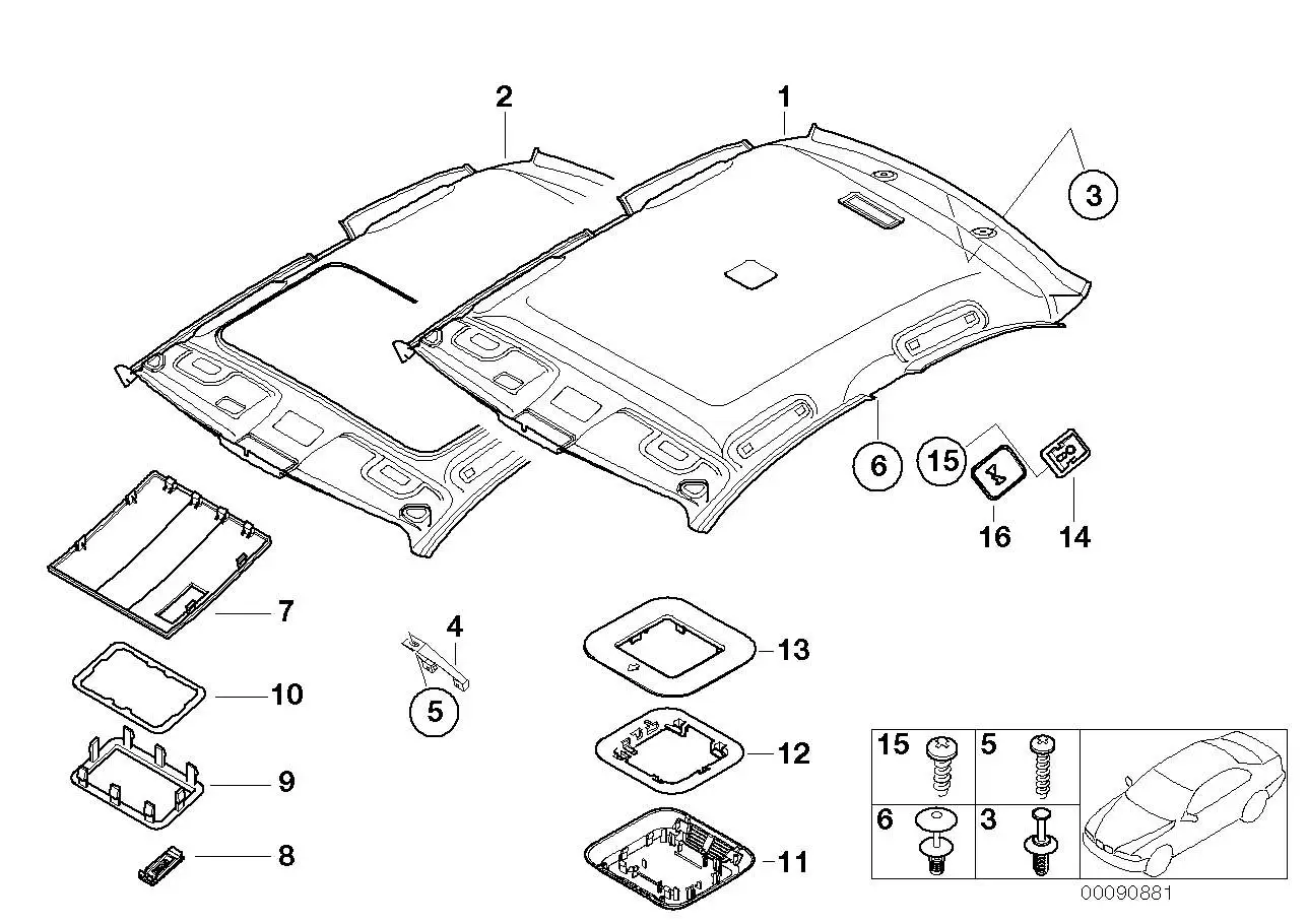 BMW Blende E46 51447059544