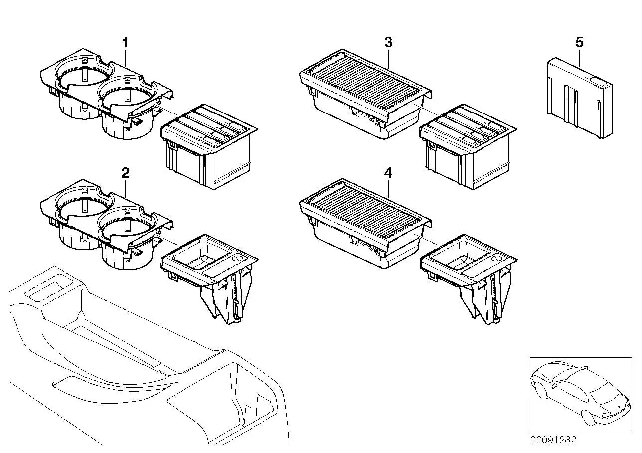 BMW Getränkehalter E46 51168248504 - 3er E46