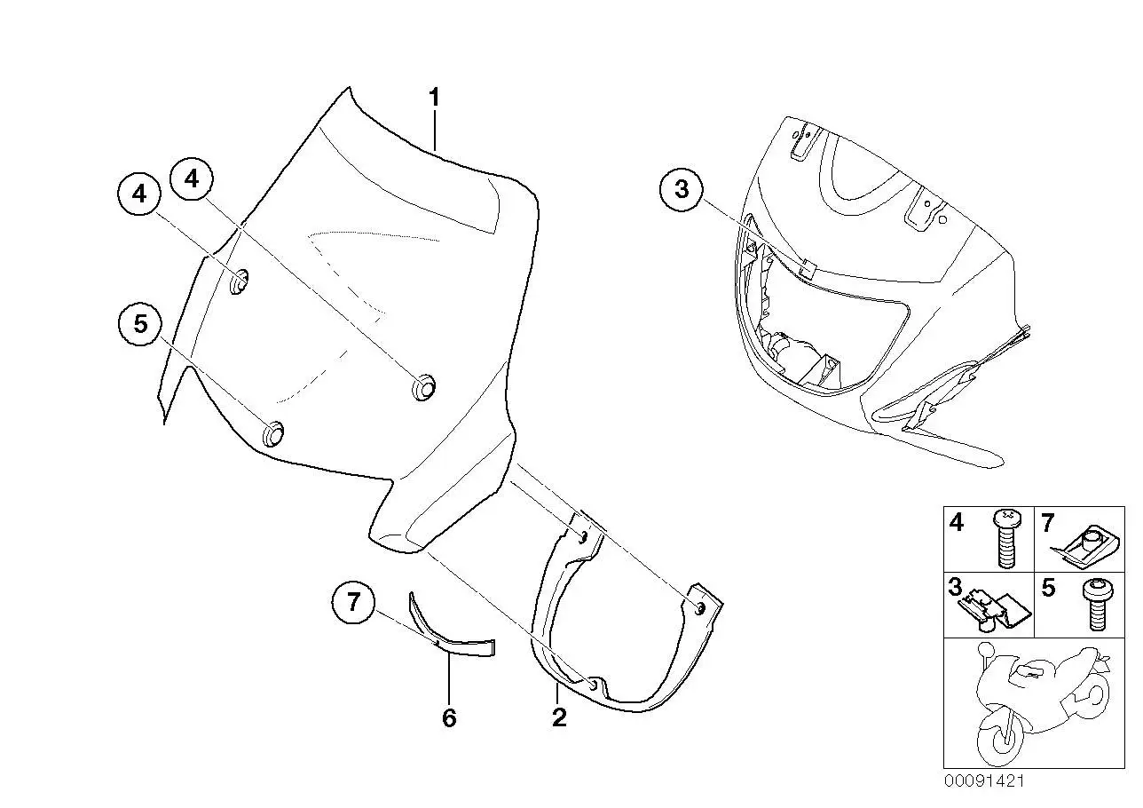 BMW Windschild 46637655721