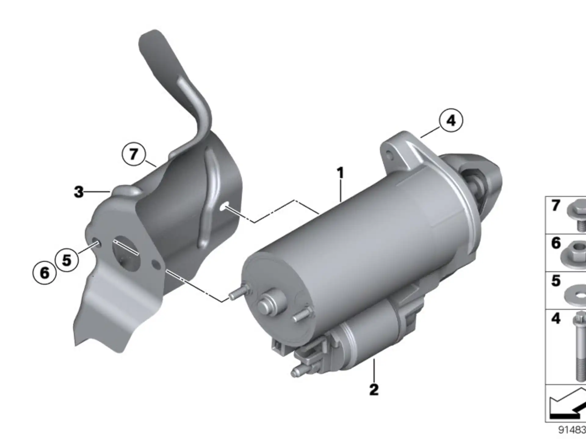 BMW Satz Alu-Schrauben Starter E60 E61 E63 E64 E65 E66 E70 E81 E82 E84 E87 E88 E89 E90 E91 E92 E93 F01 F02 F10 F11 F25 12410392577