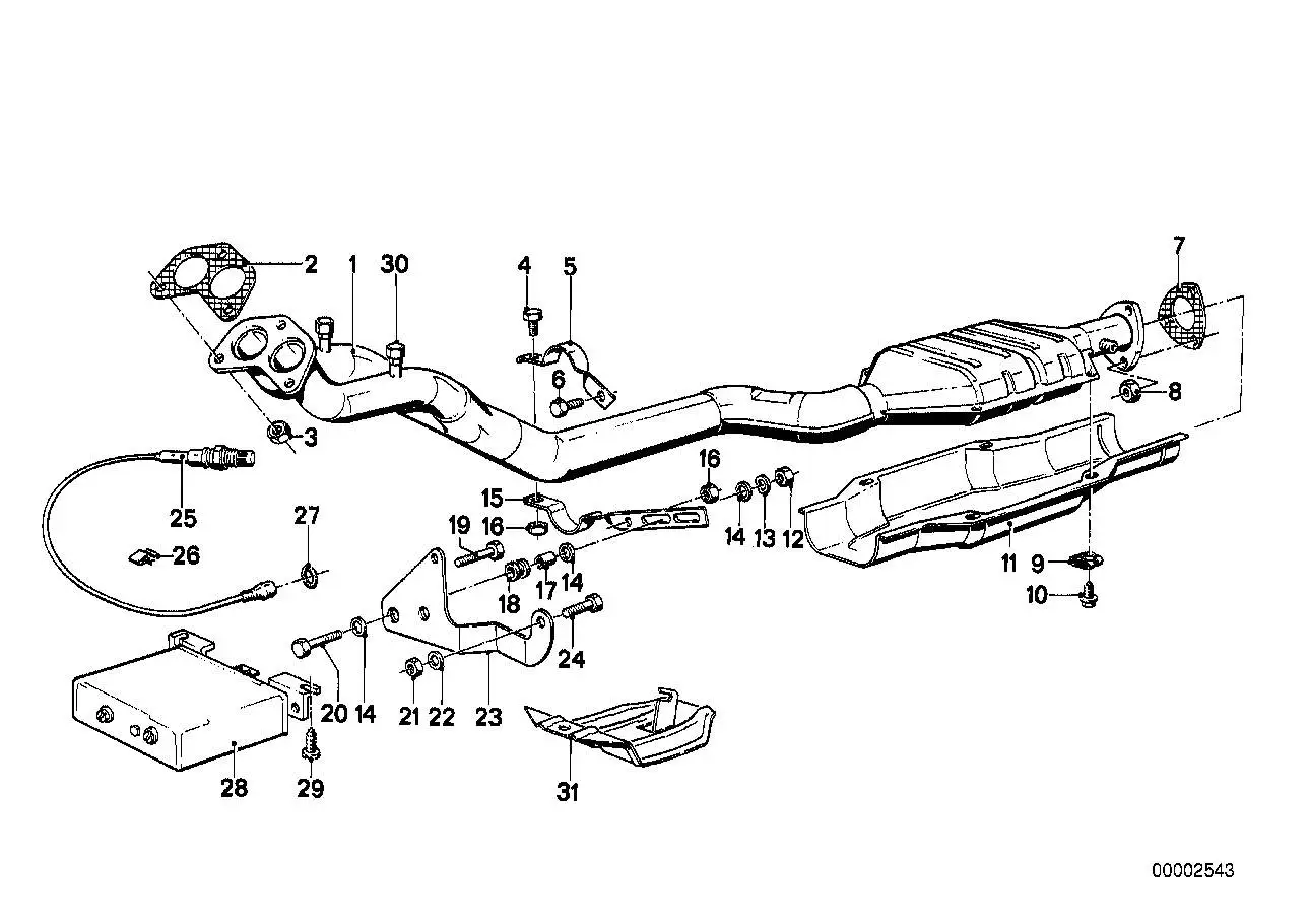 BMW Dichtung asbestfrei E23 E24 E28 E30 18301723886