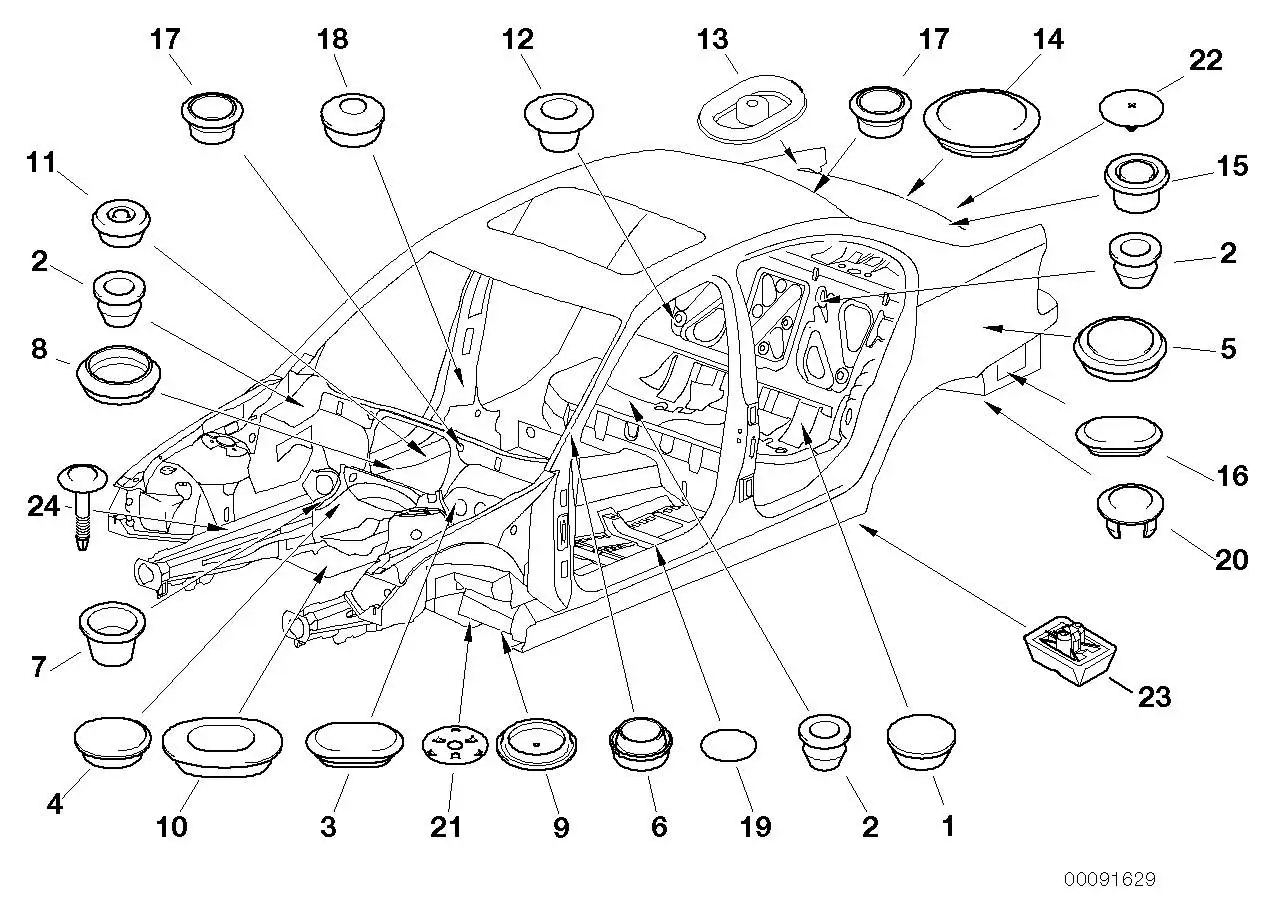 BMW Verschlussstopfen 51718235275 - Bildposition 16