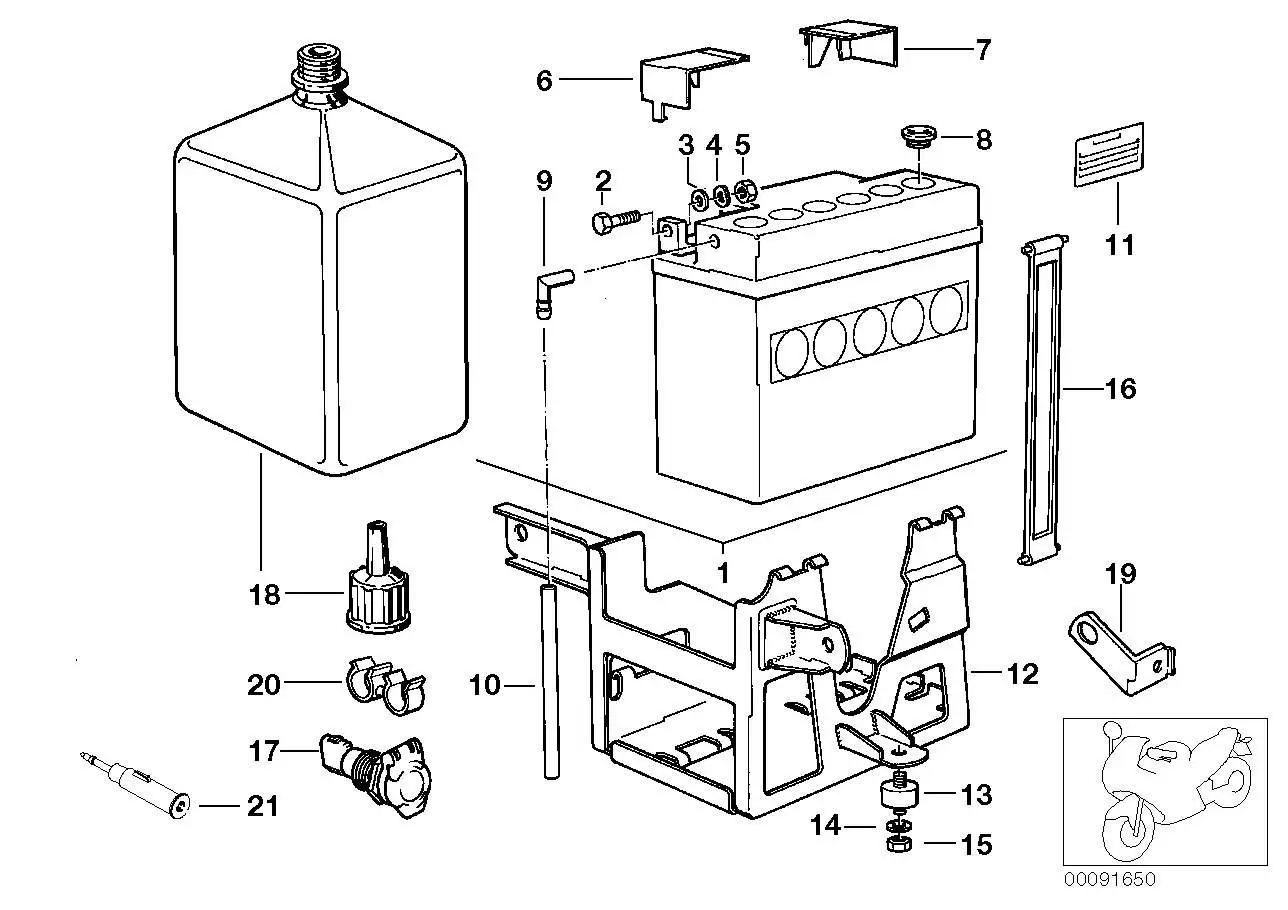 BMW Batteriehalter 61211244546 - Bildposition 12