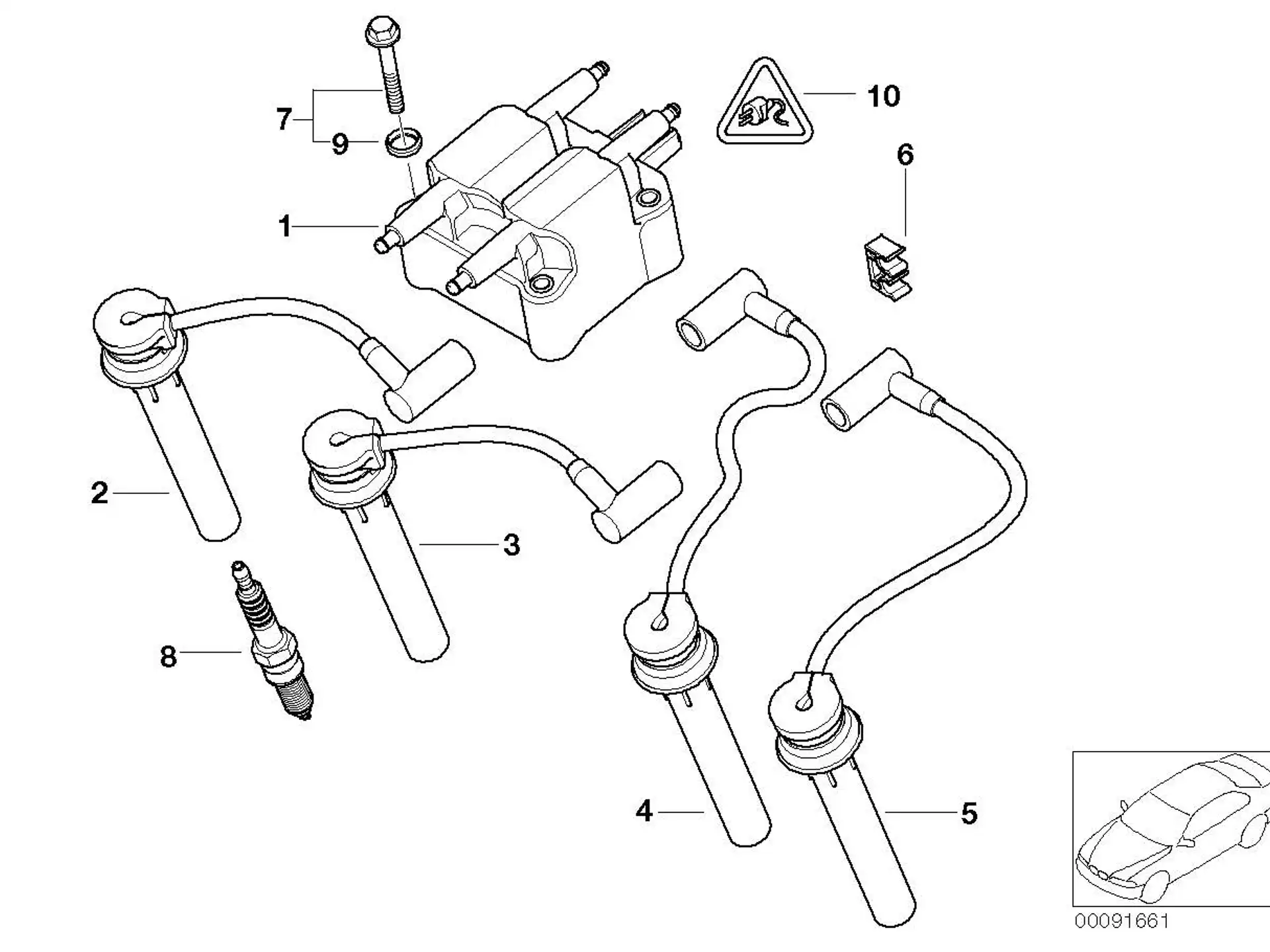 BMW Zündkabel mit Stecker R50 R52 R53 12127513034