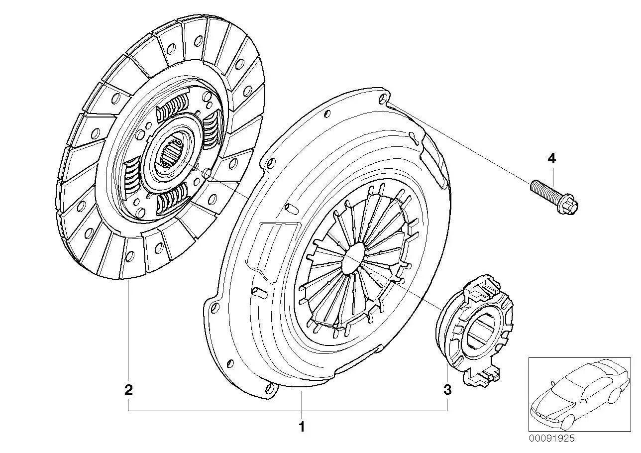 BMW Satz Kupplungsteile R50 21217534150 - MINI R50