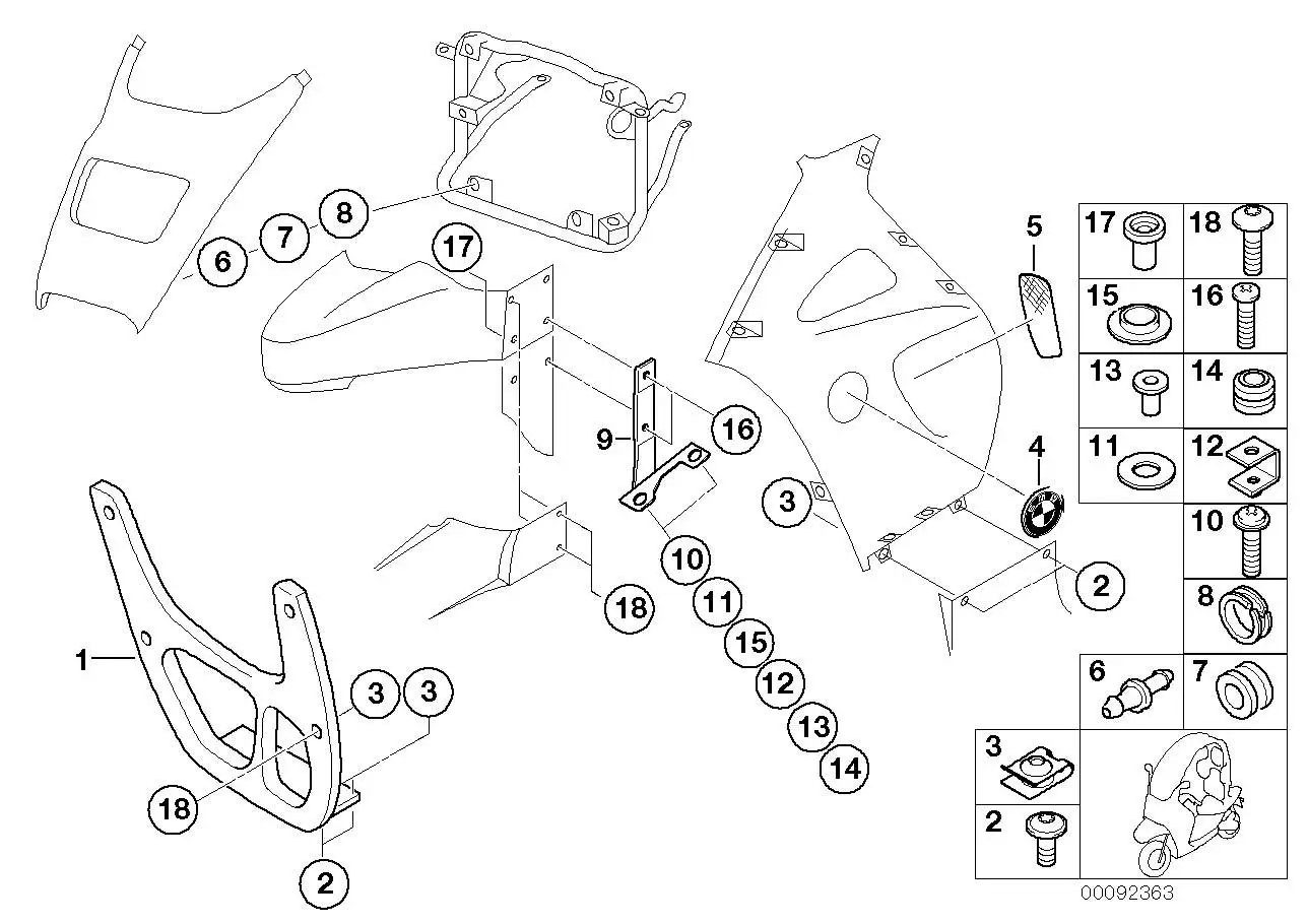 BMW Ziergitter Luftaustritt links 46632329585 - Bildposition 05