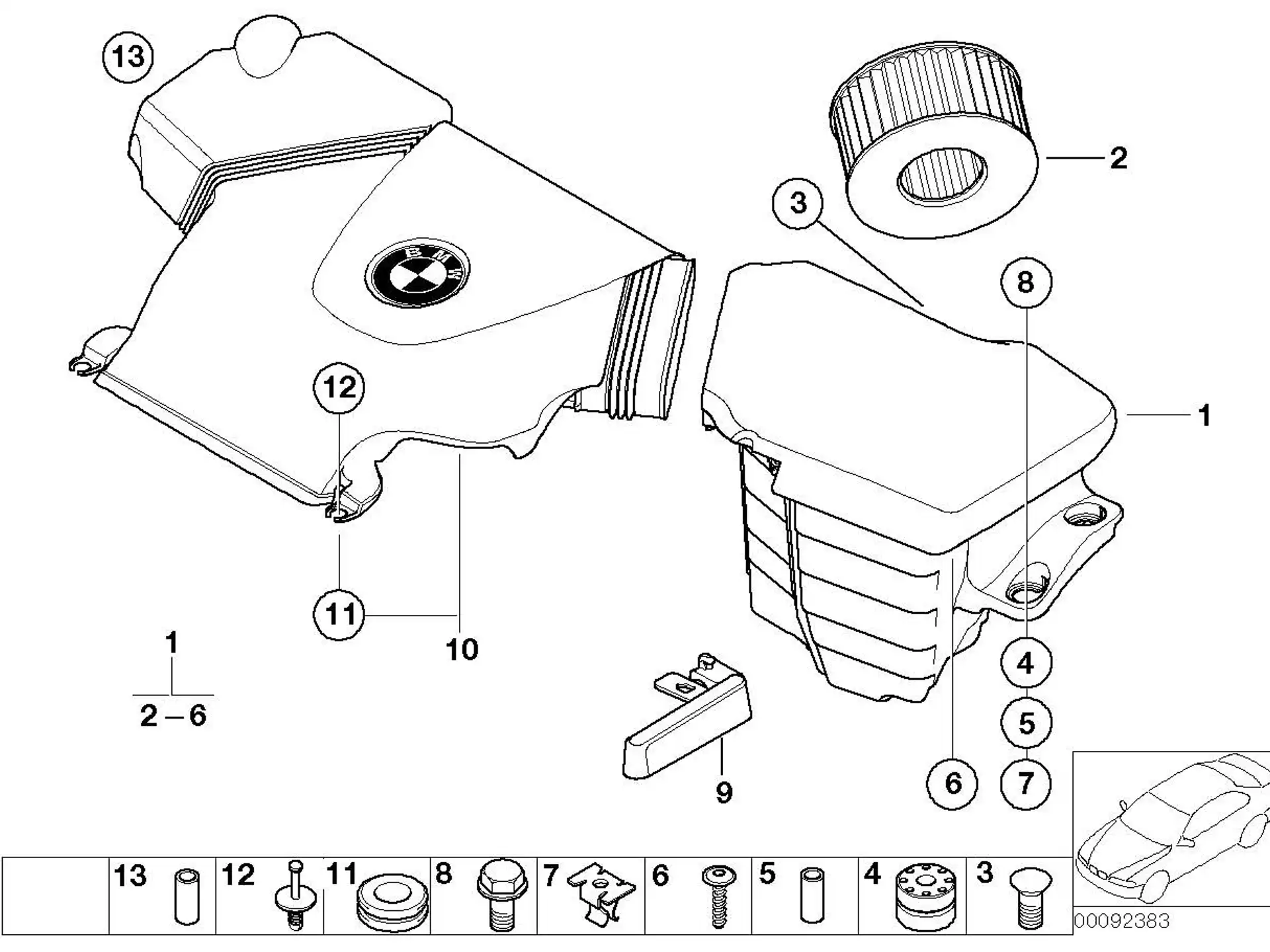 BMW Schlauchhalter E46 13717502564