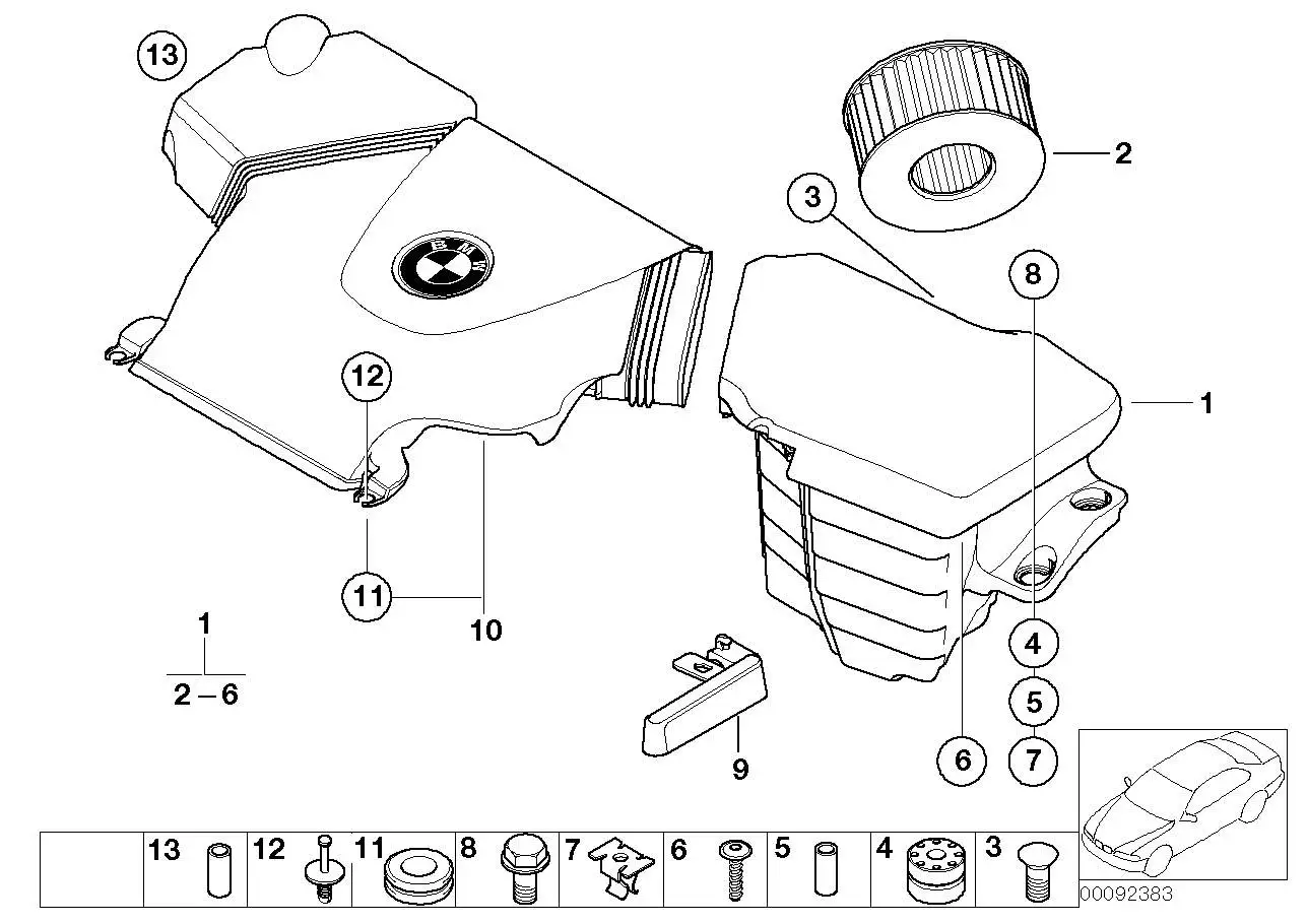BMW Schlauchhalter E46 13717502564 - 3er E46