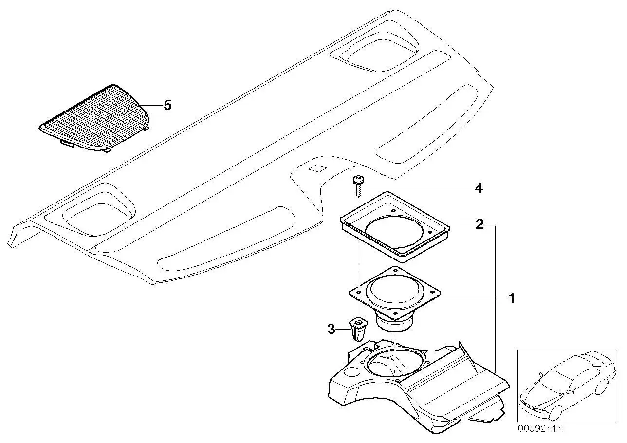 BMW Schallisolierring für Lautsprecher E39 65138369579 - Bildposi