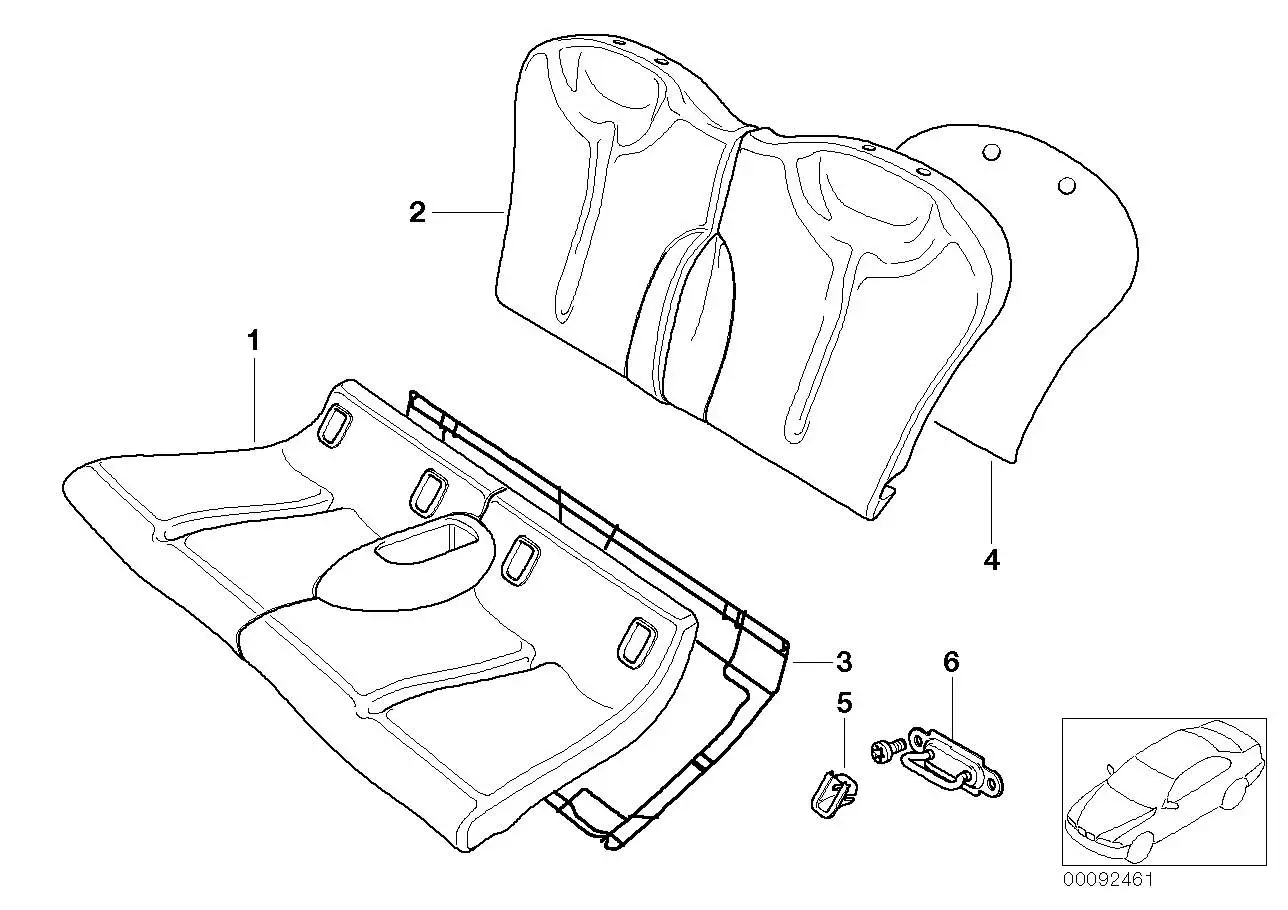 BMW Verankerung Isofix R50 R53 72111314448
