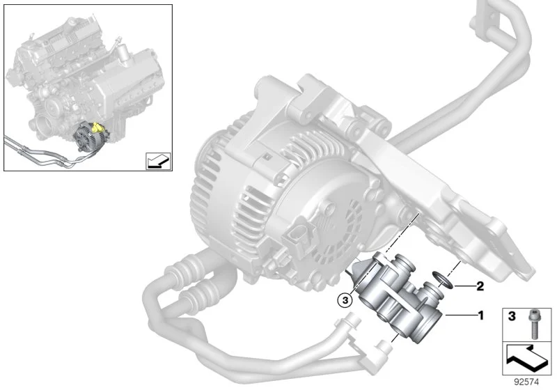 BMW Anschlussstück mit Thermostat E53 E60 E61 E63 E64 E65 E66 11427520214