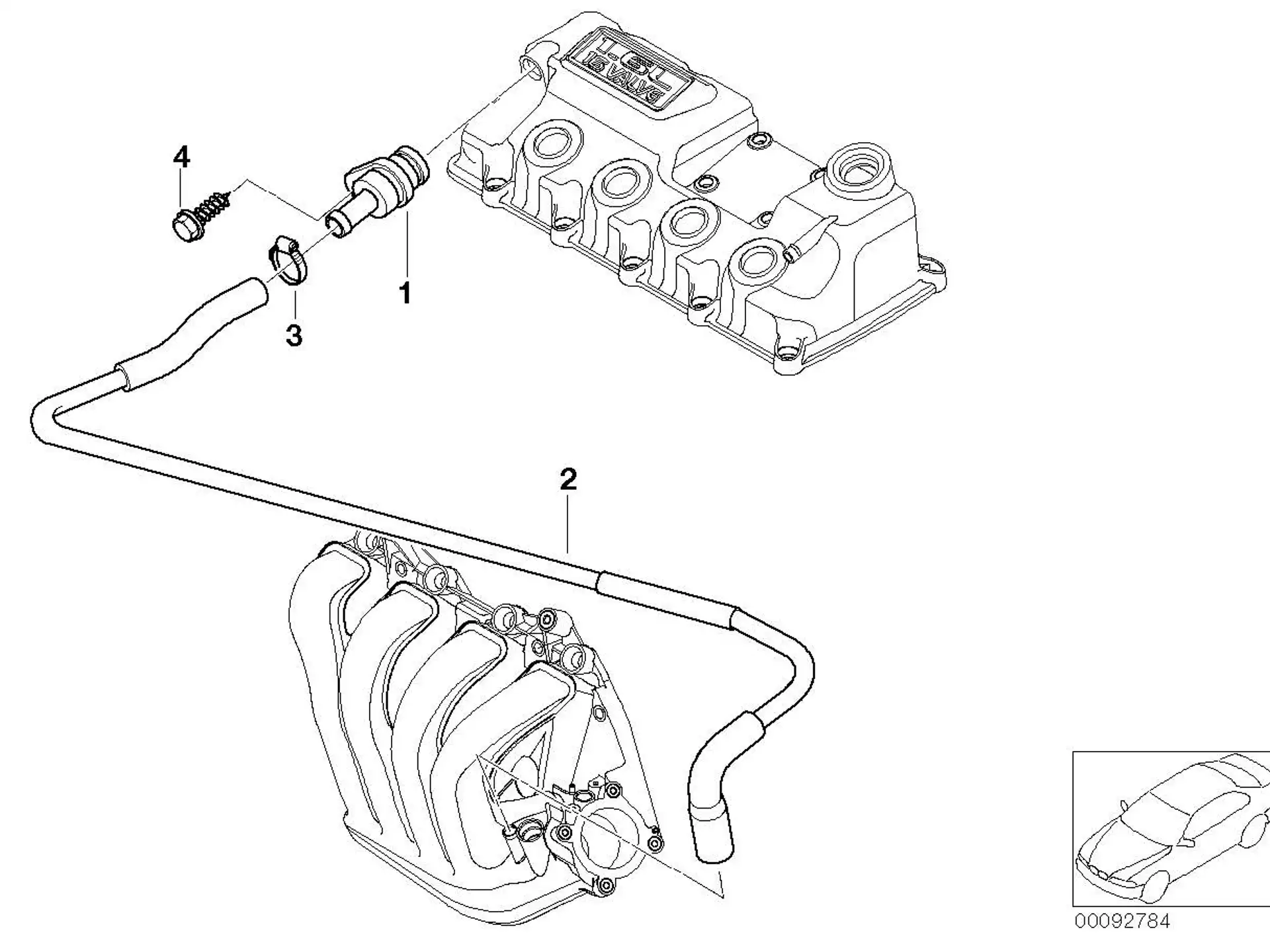 BMW Entlüftungsschlauch R52 R53 11151524087