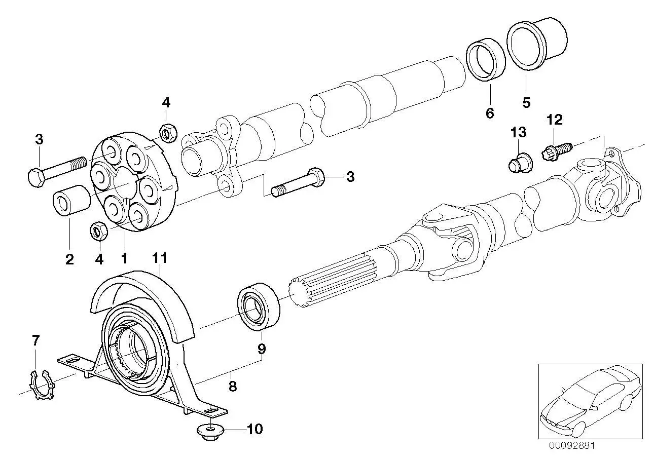 BMW Gelenkscheibe E32 E34 E38 E39 E46 E53 E70 E71 E72 E83 F10 F11