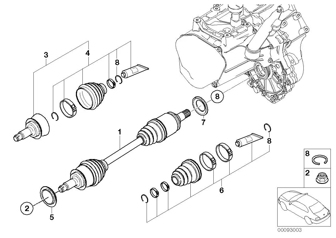 BMW Sicherungsring R50 31607518253
