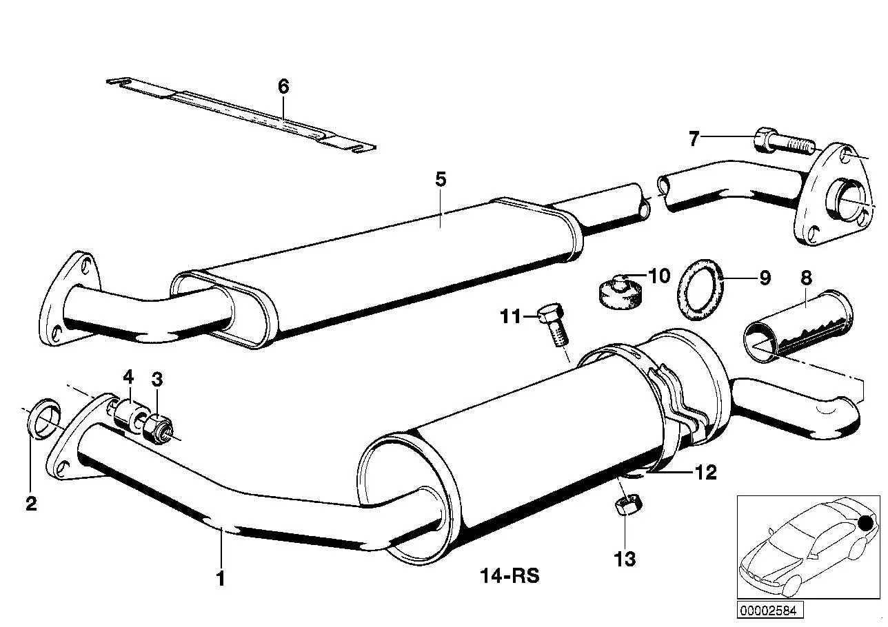 BMW Nachschalldämpfer E21 18121245824 - 3er E21