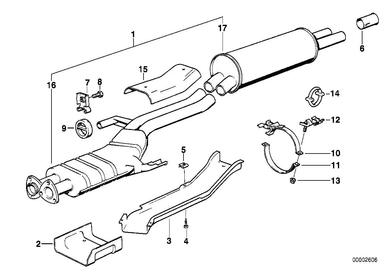 BMW Abgasanlage E23 18121707862