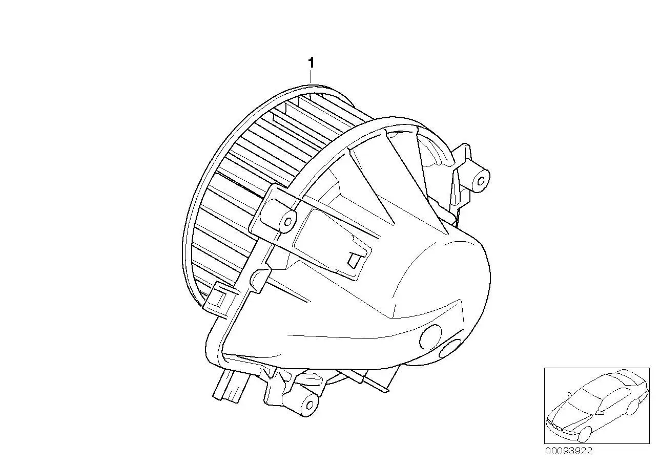 BMW Gebläse R50 R52 R53 67326935371 - Bildposition 01