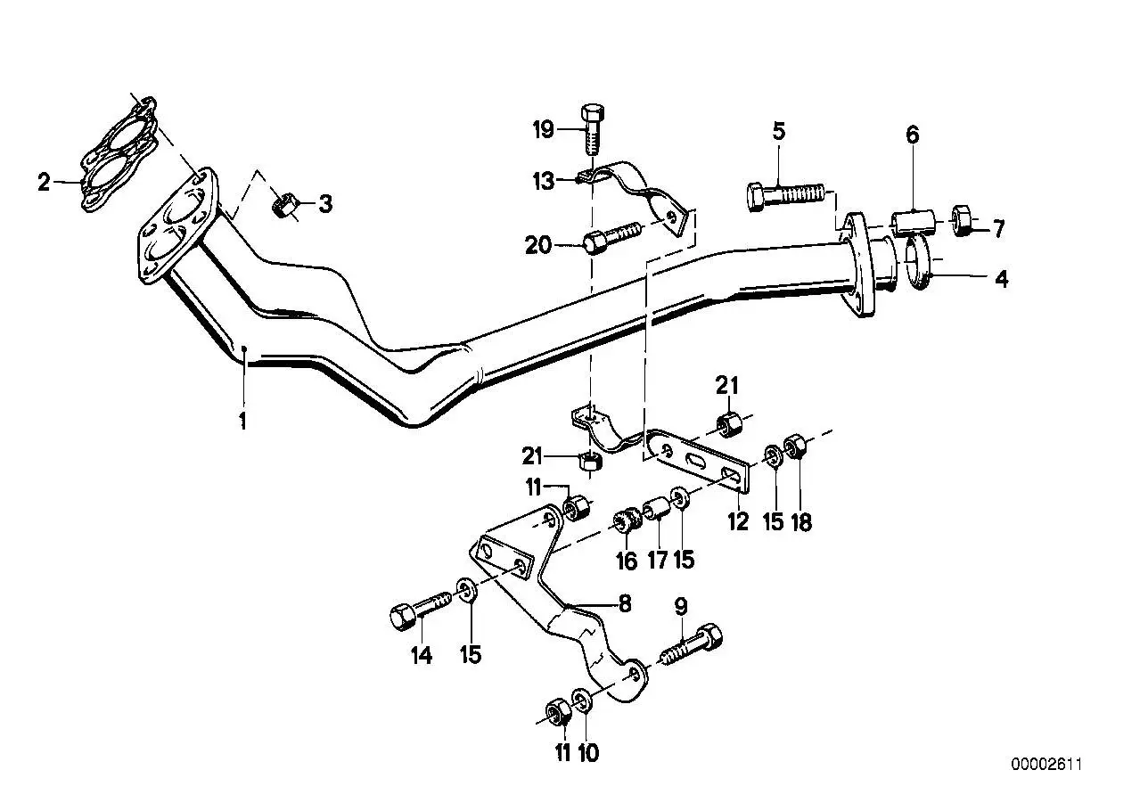 BMW Abgasrohr E30 18111176645