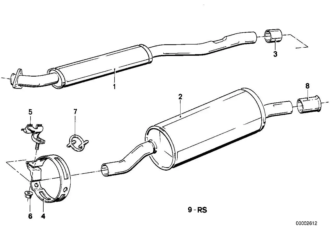 BMW Nachschalldämpfer E30 18121176991