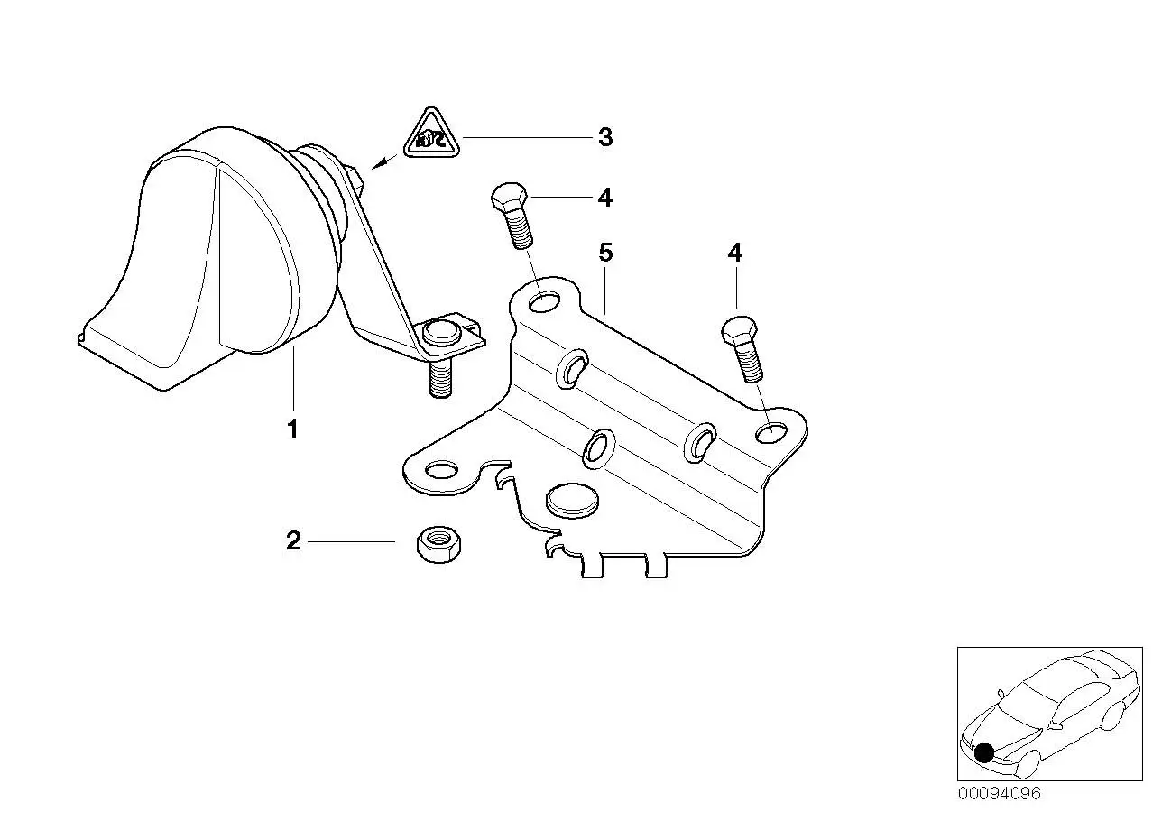 BMW Halter Fanfare E46 61337833016 - 3er E46 Cabrio - Compact - C
