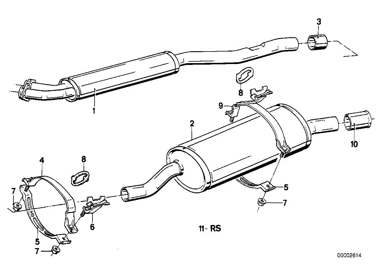 BMW Vorschalldämpfer E30 18121709372 - Z1 E30