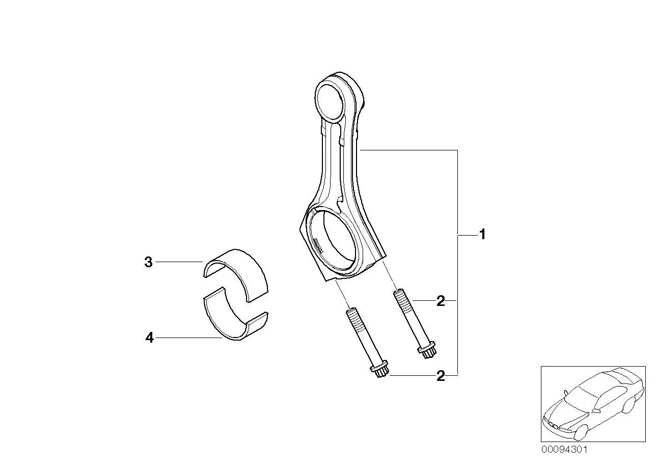 BMW Pleuelschraube mikroverkapselt E38 E65 11247789381 - 7er E38