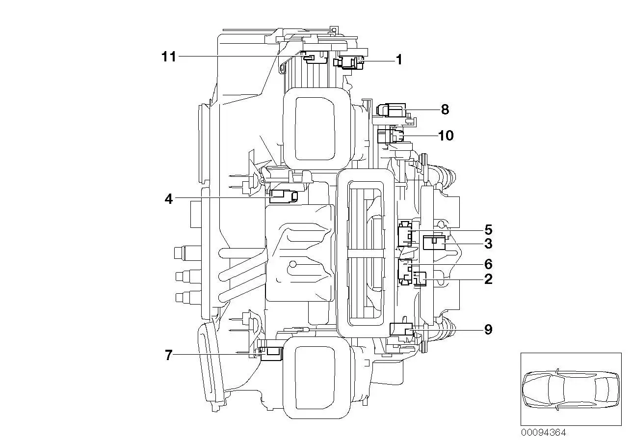 BMW Stellantrieb Umluftklappe E65 E66 64116935073 - Bildposition