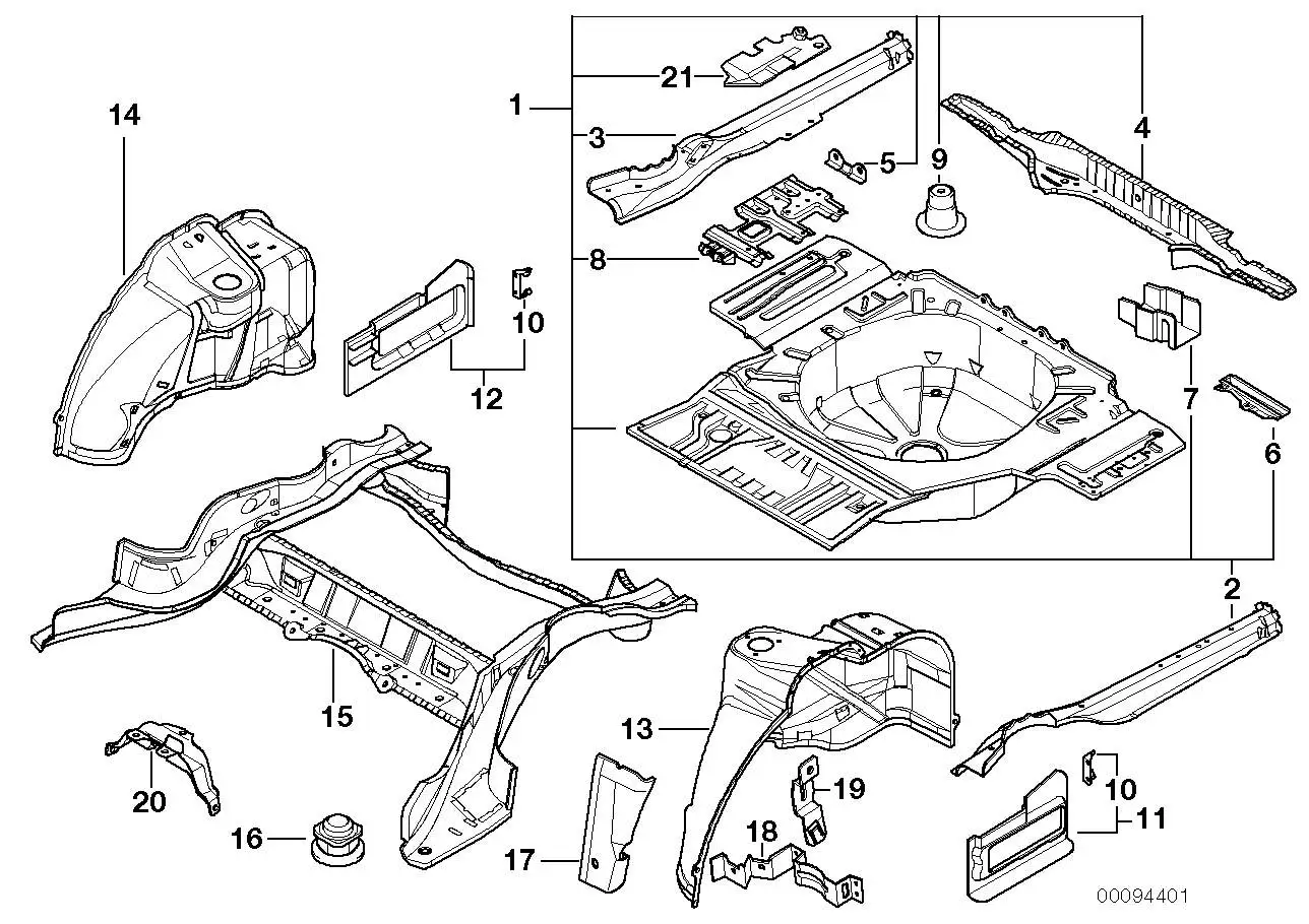 BMW Gepäckraumboden 41128255244 - Bildposition 01
