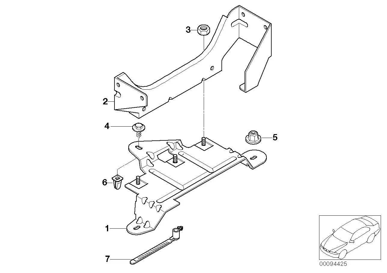 BMW Grundträger E39 65128368229 - 5er E39