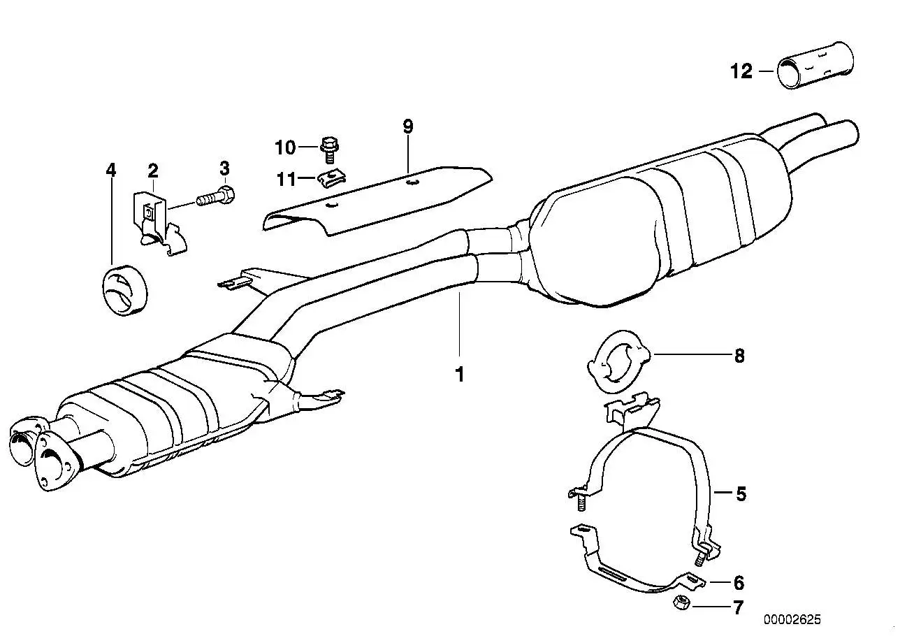 BMW Abgasanlage E24 E28 18121709400
