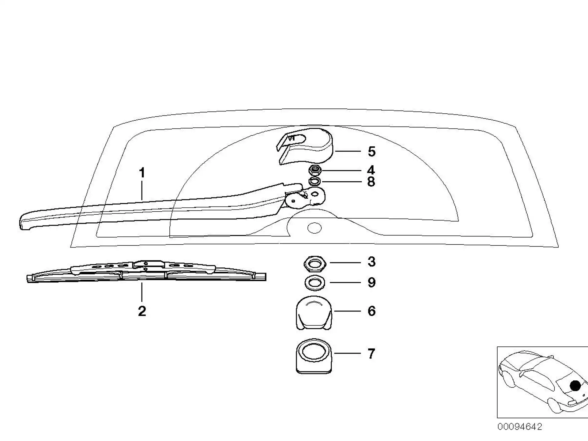 BMW Heckscheibentaster mit Mikroschalter E46 E61 E91 61319200673