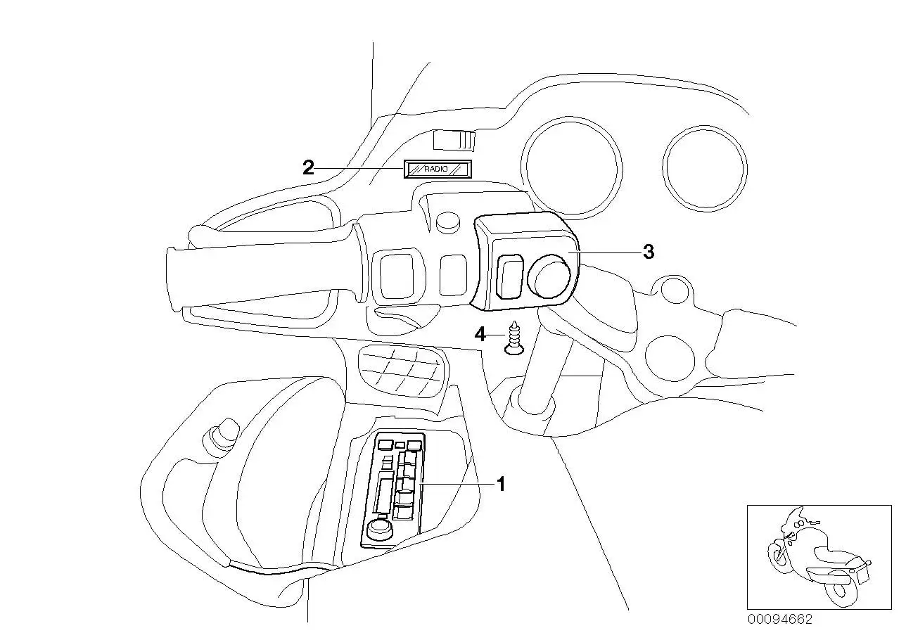 BMW Fernbedienung Radio K30 R22 65142305999 - 89V3, R22, K30 / Bi