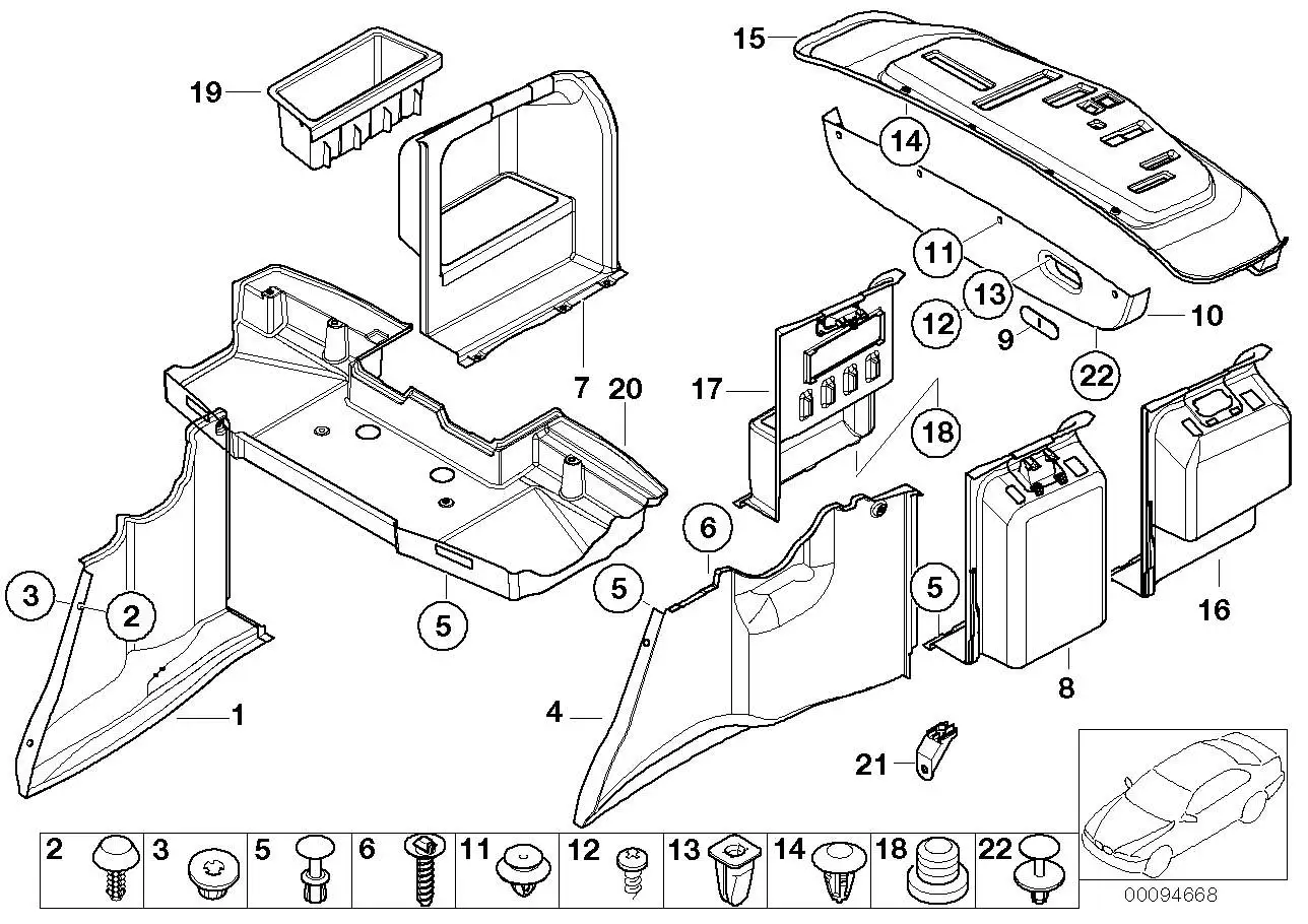 BMW Ablageschale Gepäckraum E39 51478159479