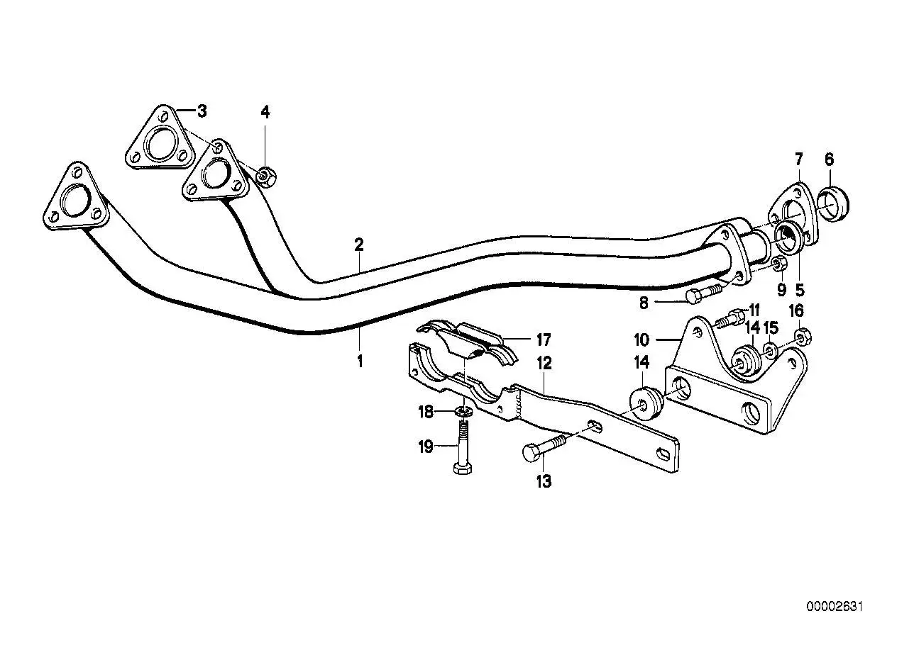 BMW Abgasrohr E28 18112241552 - Bildposition 01