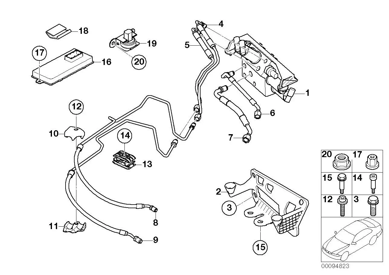 BMW Druckleitung Schwenkmotor E65 E66 37136762035 - 7er E65, 7er