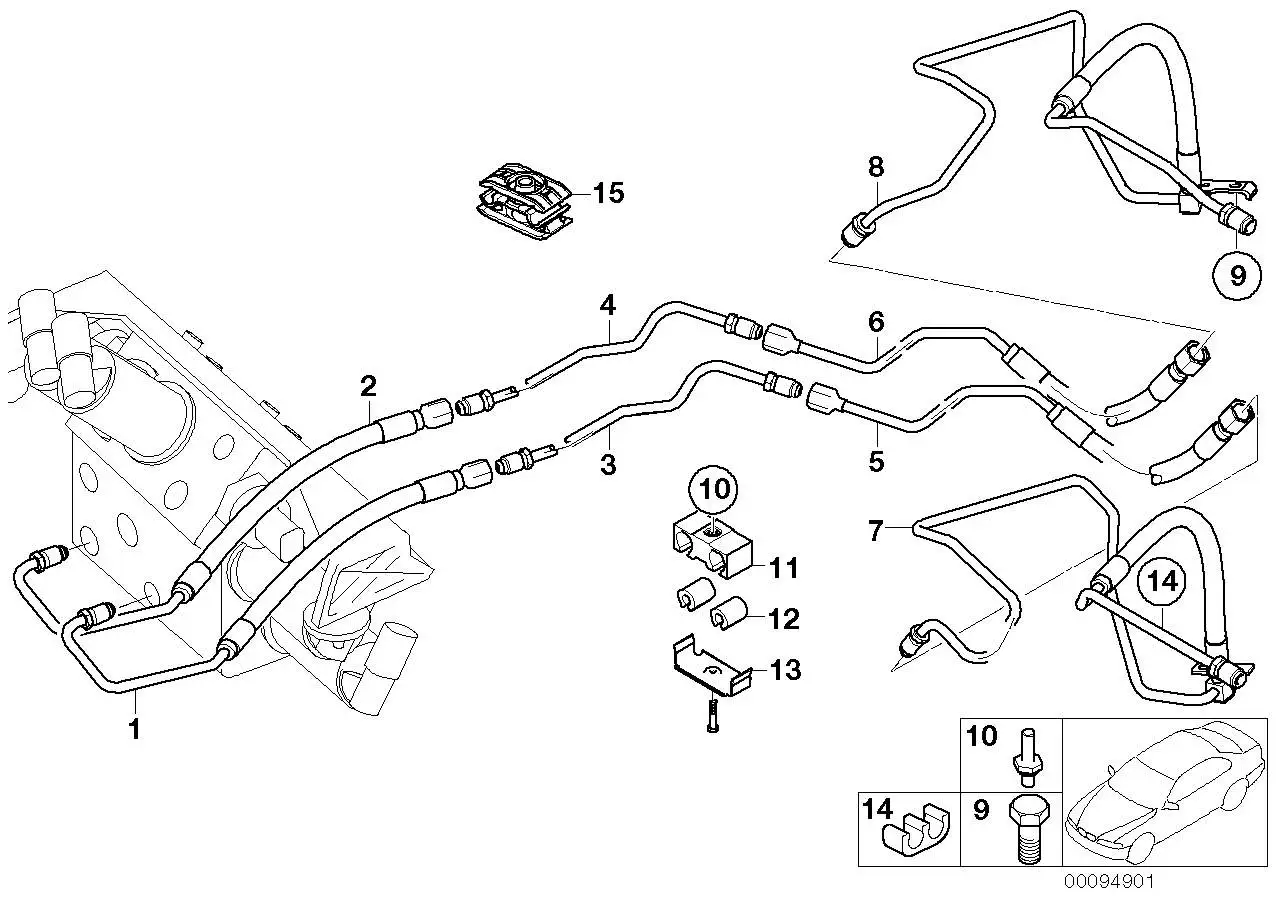 BMW Druckleitung E65 E66 37136753037