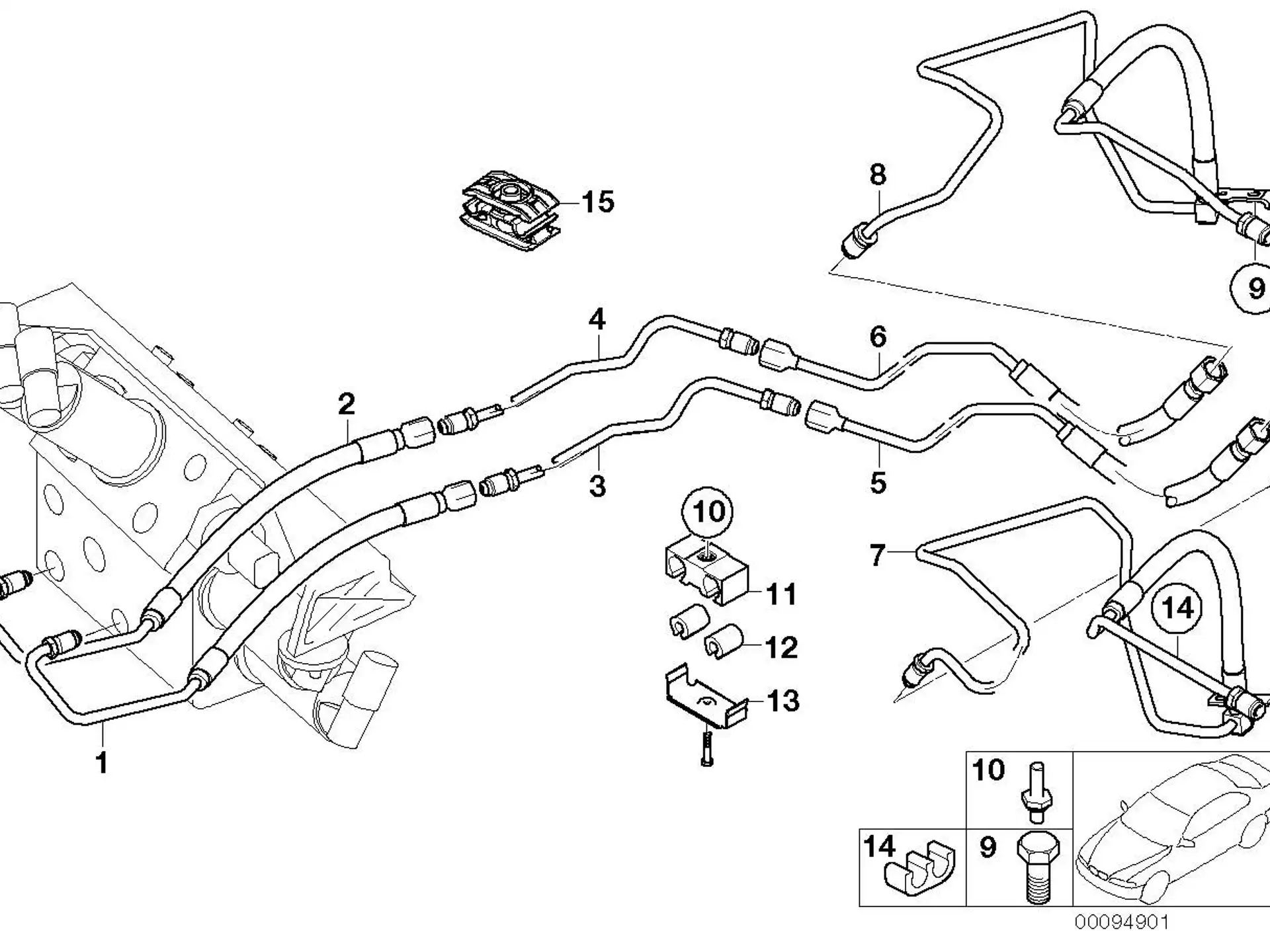 BMW Druckleitung E65 E66 37136753038